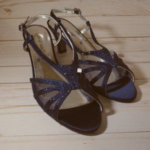 David Tate Refined - navy embellished dress sandal